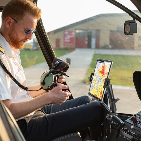 EEEKit Tablet Yoke Mount, Aircraft Yoke Tablet Holder, 360° Adjustable Metal Arm, Aviation Trainer Clamp Holder Compatible with iPad, Smartphones, 4–10 Inch Devices in Kuwait