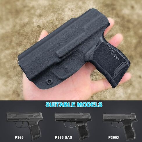 IWB Kydex Holster Compatible with Sig Sauer P365 / P365 SAS / P365 X, Inside Concealed Waistband Carry Holster for Sig P365 Holster - Adj. Cant Retention, Cover Mag-Button in Saudi Arabia