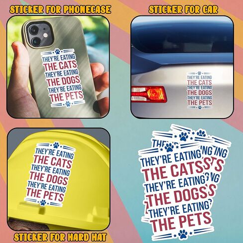 Protest Animal Cruelty Save Pets from Harmful Practices They are Eating Dogs and Cats Sticker for Car Body, Phones, Laptop, Water Bottles, Tumbler in Saudi Arabia