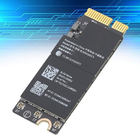 بطاقة الشبكة اللاسلكية، Gigabit Bluetooth 4.0 450Mbps 2.4G 1300Mbps 5G، مع لوحة محول لطراز OS X Notebook Pro A1398 A1425 A1502 13 14 in Saudi Arabia