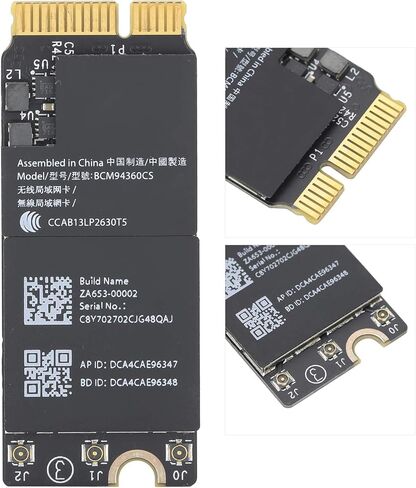 بطاقة الشبكة اللاسلكية، Gigabit Bluetooth 4.0 450Mbps 2.4G 1300Mbps 5G، مع لوحة محول لطراز OS X Notebook Pro A1398 A1425 A1502 13 14 in Saudi Arabia