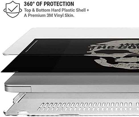 حافظة Skinit + غلاف متوافق مع جهاز MacBook Air 13in (2020) - تصميم خريطة Warner Bros The Goonies Skull المرخص رسميًا in Saudi Arabia