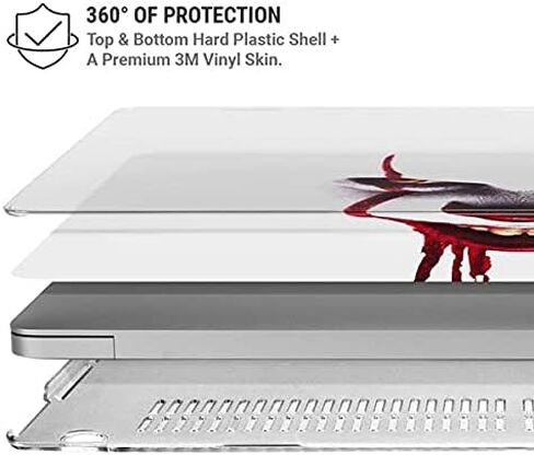 حافظة Skinit + غلاف متوافق مع جهاز MacBook Air 13in (2020) - تصميم Warner Bros Pennywise Bloody المرخص رسميًا in Kuwait