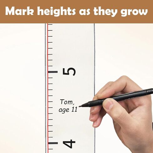Canvas Growth Chart for Kids - Natural Fabric Height Chart for Wall with Various Accessories, Portable Big Sister Gift in Saudi Arabia