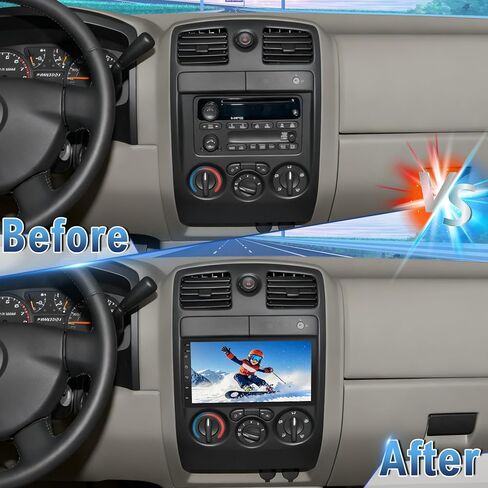راديو ستيريو للسيارة Android 14 Double Din متوافق مع Chevy Colorado 2004-2012، راديو سيارة بشاشة تعمل باللمس مقاس 7 بوصات مع تشغيل لاسلكي Android Auto GPS WiFi Bluetooth RDS DSP SWC Mic كاميرا احتياطية in Kuwait