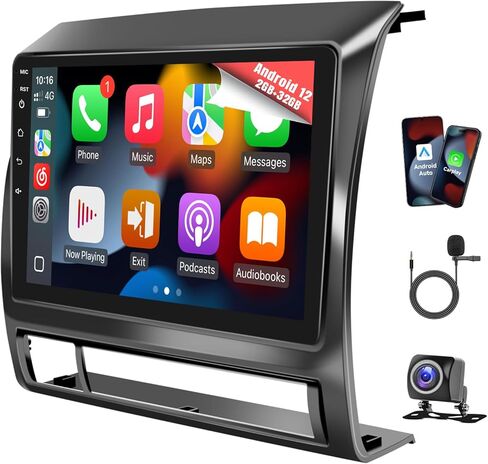 Naifay 8Core Android 12 Stereo for Toyota Tacoma 2005-2015 ترقية الراديو مع 5G WiFi/CarPlay اللاسلكي/Android Auto/شاشة تعمل باللمس/ملاحة GPS/بلوتوث/راديو FM/كاميرا احتياطية AHD/ميكروفون (2G+32G) in Kuwait
