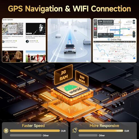 Naifay 8Core Android 12 Stereo for Toyota Tacoma 2005-2015 ترقية الراديو مع 5G WiFi/CarPlay اللاسلكي/Android Auto/شاشة تعمل باللمس/ملاحة GPS/بلوتوث/راديو FM/كاميرا احتياطية AHD/ميكروفون (2G+32G) in Kuwait