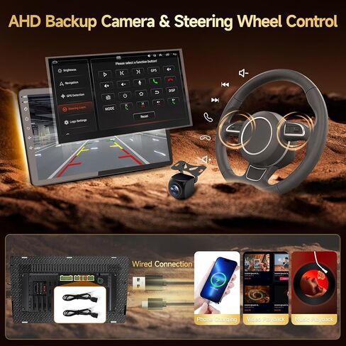 Naifay 8Core Android 12 Stereo for Toyota Tacoma 2005-2015 ترقية الراديو مع 5G WiFi/CarPlay اللاسلكي/Android Auto/شاشة تعمل باللمس/ملاحة GPS/بلوتوث/راديو FM/كاميرا احتياطية AHD/ميكروفون (2G+32G) in Kuwait