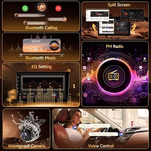 Naifay 8Core Android 12 Stereo for Toyota Tacoma 2005-2015 ترقية الراديو مع 5G WiFi/CarPlay اللاسلكي/Android Auto/شاشة تعمل باللمس/ملاحة GPS/بلوتوث/راديو FM/كاميرا احتياطية AHD/ميكروفون (2G+32G) in Kuwait