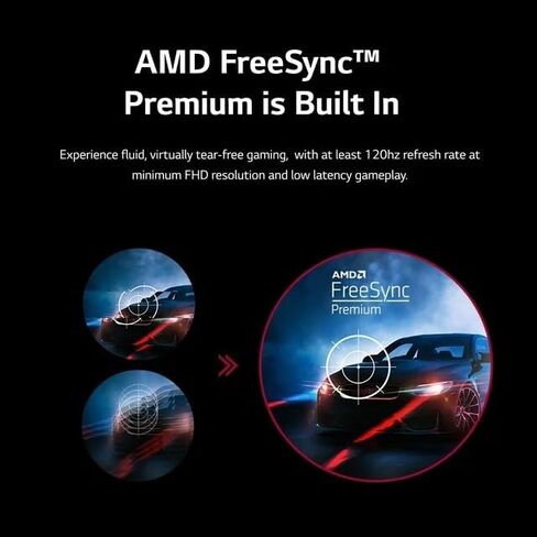 شاشة ألعاب LG 27 بوصة Ultragear FHD (1920 × 1080)، 165 هرتز، 1 مللي ثانية، AMD FreeSync Premium ومثبت أسود، شاشة بلا حدود تقريبًا من 3 جوانب، أسود، مع كابل MTC HDMI in Kuwait