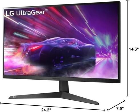 شاشة ألعاب LG 27 بوصة Ultragear FHD (1920 × 1080)، 165 هرتز، 1 مللي ثانية، AMD FreeSync Premium ومثبت أسود، شاشة بلا حدود تقريبًا من 3 جوانب، أسود، مع كابل MTC HDMI in Kuwait