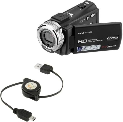 كابل BoxWave متوافق مع ORDRO HDV-V12 - miniSync، كابل مزامنة محمول قابل للسحب in Kuwait