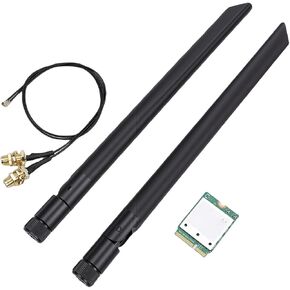 CUIFATI WiFi 7 M.2 Network Card, 2.4GHz 5GHz 6GHz Triple Band 5.8Gbps Wireless Adapter with 2x2 Antennas 4K QAM Support, for Laptops in Kuwait