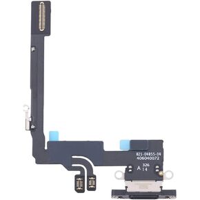 وحدة توصيل مقبس لوحة منفذ الشحن المرنة البديلة المتوافقة مع iPhone 16 Pro (أسود) in Kuwait