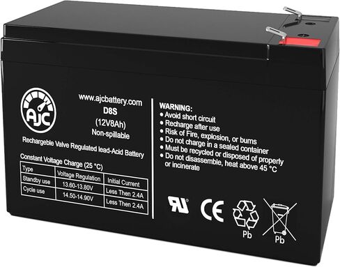 بطارية AJC متوافقة مع بطارية UPS المحسنة Opti-UPS ES1000C ES1000C-RM 12V 8Ah UPS in Saudi Arabia