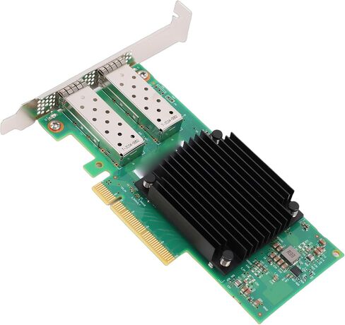 EBTOOLS 2 Port PCIe Network Card, 1G/10G/25Gbps, 2X 25G SFP28 Ports, PCIe v3.0, 5 EN Chip, 5 Controller, with Short Bracket, for Desktop in Kuwait