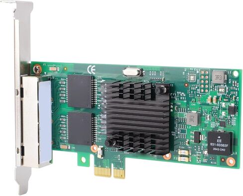 بطاقة شبكة PCI Express، 4 منافذ RJ45، واجهة PCIE 2.1 X1، دعم شريحة I350، محول شبكة PCIE بسرعة 1000 ميجابت في الثانية للخوادم وأجهزة الكمبيوتر المكتبية والصناعية in Kuwait