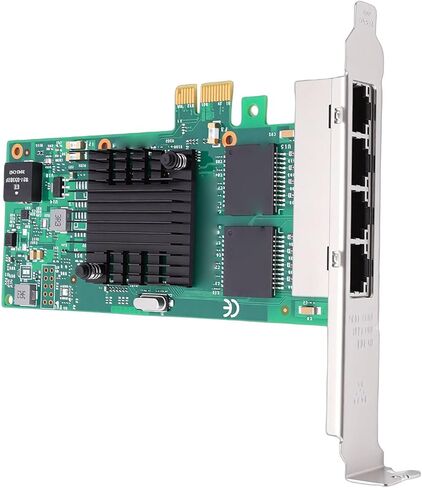 بطاقة شبكة PCI Express، 4 منافذ RJ45، واجهة PCIE 2.1 X1، دعم شريحة I350، محول شبكة PCIE بسرعة 1000 ميجابت في الثانية للخوادم وأجهزة الكمبيوتر المكتبية والصناعية in Kuwait