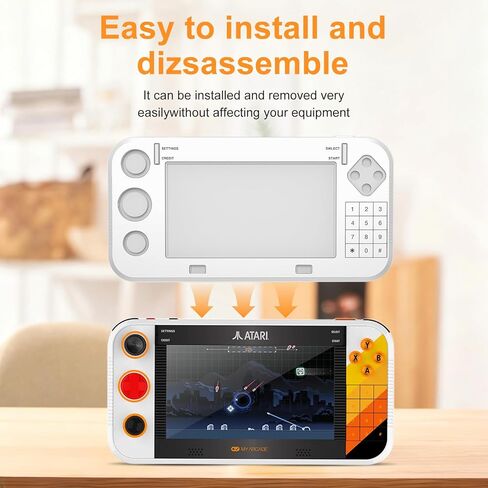 حافظة لجهاز Atari Gamestation Go، حافظة وحدة تحكم ألعاب NOUKAJU، مضادة للسقوط، مضادة للخدش، مقاومة للصدمات، غطاء واقٍ من السيليكون لوحدة تحكم ألعاب Atari Gamestation Go (أبيض) in Kuwait