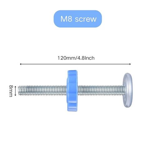 Baby Gate Threaded Spindle Rod Extra Long 8MM 4 Pack, Replacement Hardware Parts Kit for Pet Dog Pressure Mounted Safety Gates-Wall Mounting Accessories Screws Rods Adapter Bolts (4 Pcs Blue, M8) in Kuwait