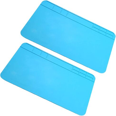 NUOBESTY 2pcs Soldering Mat Heat Resistant Parts Mat Repair Pad Silicone Plate for Soldering Stations in Saudi Arabia