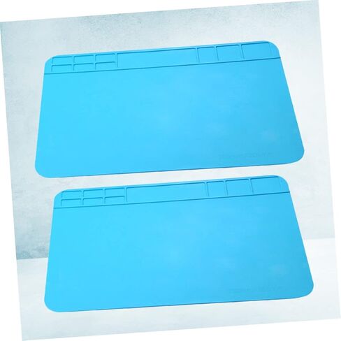 NUOBESTY 2pcs Soldering Mat Heat Resistant Parts Mat Repair Pad Silicone Plate for Soldering Stations in Saudi Arabia