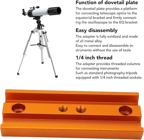 Mounting Plate 4.72 inches Short Version 120mm for OTA Equatorial Tripod Telescope with Connect Various Accessories, Easy Disassembly, 1/4 Inch Thread in Saudi Arabia