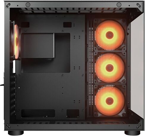 حقيبة ألعاب Cougar FV150 RGB متوسطة البرج، تدعم وحدة معالجة الرسومات حتى 400 مم، مراوح مثبتة مسبقًا 3 × 120 مم ARGB M/B جانبية و1 × 120 مم ARGB خلفي، أسود in Saudi Arabia
