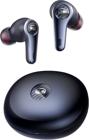 سماعات أذن لاسلكية Monster Clarity 8.0 Hybrid Active Noise Cancelling، سماعات أذن ANC داخل الأذن بقوة 42 ديسيبل مع 6 ميكروفونات، بلوتوث 5.2، وقت تشغيل 50 ساعة مع علبة شحن لاسلكية، أزرق in Kuwait