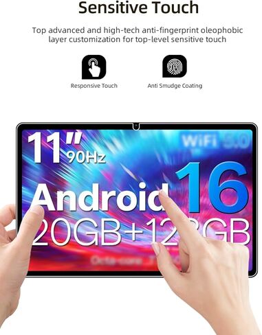 واقي شاشة لجهاز FIRYMID A1119T Android 16 اللوحي مقاس 11 بوصة، طبقة من الزجاج المقوى المقاوم للخدش عالي الدقة لحماية السقوط FIRYMID A1119T، حساس للمس، مضاد لبصمات الأصابع، عبوتان. in Kuwait
