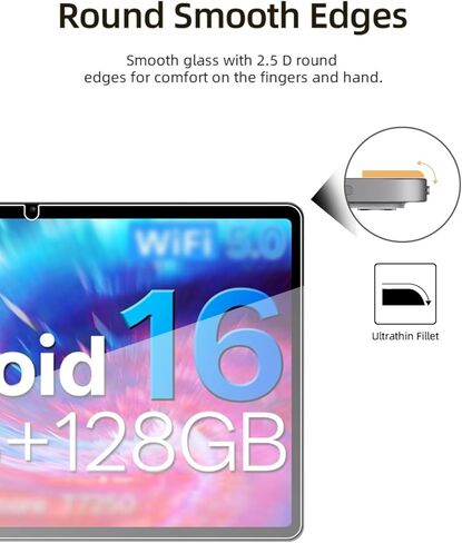 واقي شاشة لجهاز FIRYMID A1119T Android 16 اللوحي مقاس 11 بوصة، طبقة من الزجاج المقوى المقاوم للخدش عالي الدقة لحماية السقوط FIRYMID A1119T، حساس للمس، مضاد لبصمات الأصابع، عبوتان. in Kuwait