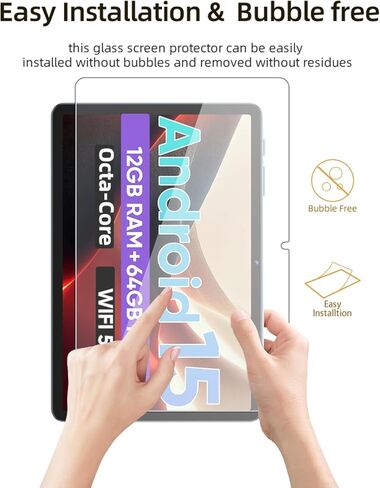 واقي شاشة لجهاز aiprotablet A30 Android 15 Tablet 10.1 بوصة، غشاء زجاجي مقوى مقاوم للخدش عالي الدقة لحماية السقوط aiprotablet A30، حساس للمس، مضاد لبصمات الأصابع، عبوتان. in Kuwait