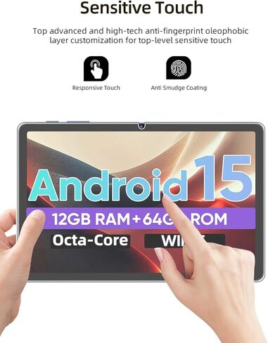 واقي شاشة لجهاز aiprotablet A30 Android 15 Tablet 10.1 بوصة، غشاء زجاجي مقوى مقاوم للخدش عالي الدقة لحماية السقوط aiprotablet A30، حساس للمس، مضاد لبصمات الأصابع، عبوتان. in Kuwait