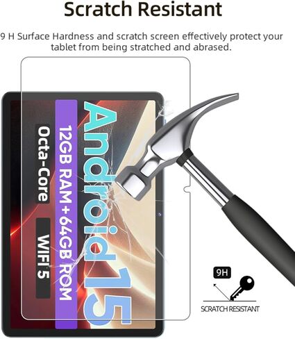 واقي شاشة لجهاز aiprotablet A30 Android 15 Tablet 10.1 بوصة، غشاء زجاجي مقوى مقاوم للخدش عالي الدقة لحماية السقوط aiprotablet A30، حساس للمس، مضاد لبصمات الأصابع، عبوتان. in Kuwait