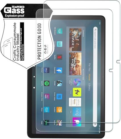 قطعتان من واقي الشاشة لجهاز Amazon Fire Max 11 Tablet 2023 من الزجاج المقسى، متوافقة مع أقلام اللمس، مقاومة للغاية، صديقة للحافظة in Saudi Arabia