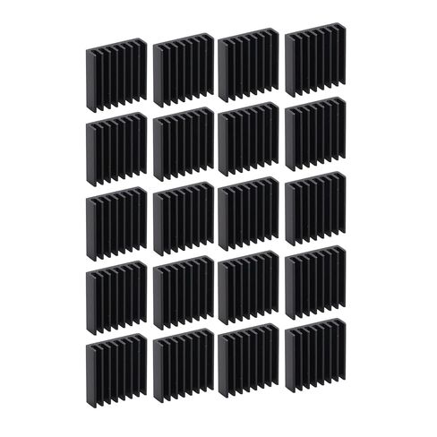 20 قطعة من خافضات الحرارة المصنوعة من الألومنيوم 20x20x6 مللي متر بالوعة حرارية صغيرة لرقائق الكمبيوتر IC وإمدادات الطاقة المعدات الكهربائية وأضواء LED (مع دعم لاصق) in Saudi Arabia