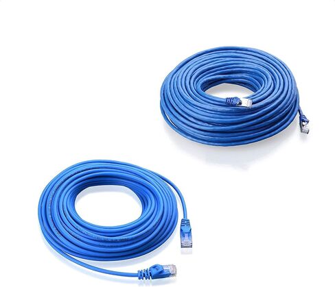 Cable Matters 100-Foot Snagless Long Cat6A (SSTP, SFTP) Shielded Ethernet Cable in Blue & 50-Foot Cat6 Ultra Thin Ethernet Cable in Saudi Arabia