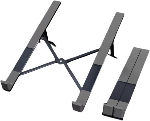 Laptop Stand Riser Protable Laptop Stand Holder Ergonomic Adjustable Compatible with10-17.3" Laptops Aluminum Alloy H Type (Gray) in Saudi Arabia