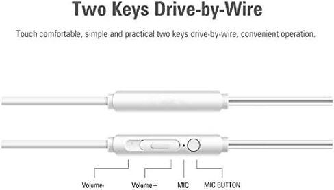 【2 Pack】 Earbud & in-Ear Headphones Compatible for iPhone and Android Smartphones Earphones Noise Cancelling Stereo Wired 3.5mm Earbuds with Microphone in Saudi Arabia