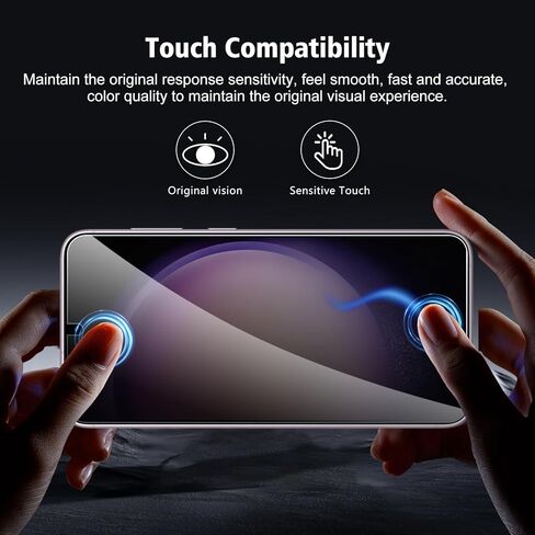عبوتان + 2 واقي شاشة للخصوصية لهاتف Samsung Galaxy S23+/S23 Plus مع واقي عدسة الكاميرا، طبقة حماية من الزجاج المقوى المضاد للتجسس صلابة 9H، مقاوم للخدش، صديق للحافظة in Kuwait