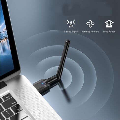Yoidesu Bluetooth 5.4 Adapter, USB Bluetooth Dongle for PC Desktop with 328FT Range Dual Mode BLE EDR for Wins 11 10 8.1 Keyboard Mouse Headphones in Saudi Arabia