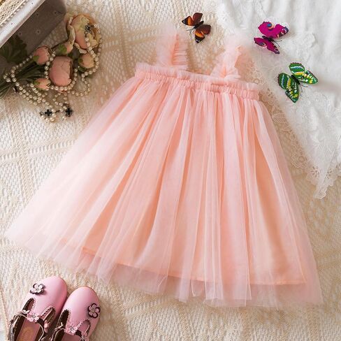 Toddler Girls Tulle Tutu Dress Flower Girls Summer Sundress Size 6M-5T in Saudi Arabia