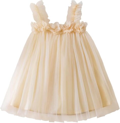 Toddler Girls Tulle Tutu Dress Flower Girls Summer Sundress Size 6M-5T in Saudi Arabia