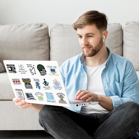 SigyoJeom 200PCS Programming Stickers, Coding Vinyl Stickers for Laptop Water Bottle, Computer Science Gifts for Programmers Engineers, Waterproof IT & Tech Decals in Kuwait