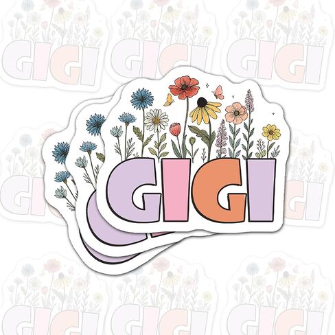 عبوة من 3 ملصقات جيجي، هدايا للأم. ملصقات الفينيل Gigi Grandma، شارات السيارة، ملصقات زجاجة المياه، ملصق مقاوم للماء للسيارة، الكمبيوتر المحمول، تحفيزي، كتاب (3 بوصة) in Kuwait