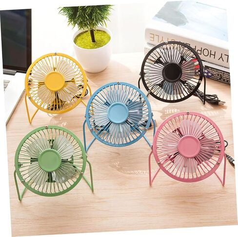 Portable USB Mini Table Fan with Adjustable Stand Quiet High Velocity Cooling for Home Office Dorm Metal Mesh Cover Aluminum Blades Blue in Saudi Arabia