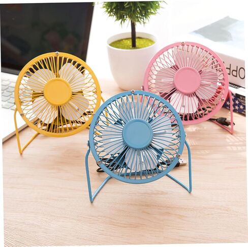 Portable USB Mini Table Fan with Adjustable Stand Quiet High Velocity Cooling for Home Office Dorm Metal Mesh Cover Aluminum Blades Blue in Saudi Arabia