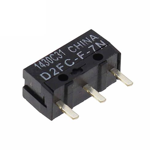 6PCS D2FC-F-7N Micro Switch 20M Mouse Switch Button Length 0.5 inches x Width 0.23 inches Black in Kuwait