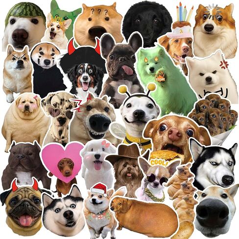 105 PCS Cute Dog Sticker Pack, Waterproof Vinyl Dogs Stickers Bulk, Holographic Funny Stickers, Dog Stickers for Scrapbooking, Water Bottles, Laptops, Scrapbooks and Gifts for Party Favor in Saudi Arabia