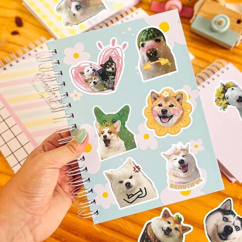 105 PCS Cute Dog Sticker Pack, Waterproof Vinyl Dogs Stickers Bulk, Holographic Funny Stickers, Dog Stickers for Scrapbooking, Water Bottles, Laptops, Scrapbooks and Gifts for Party Favor in Saudi Arabia